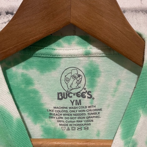 Unisex Youth Buc-ee’s vibes Florida green tie-dye short sleeve t-shirt YM - Picture 3 of 3